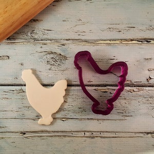 Hen or Chicken Cookie Cutter and Fondant Cutter and Clay Cutter