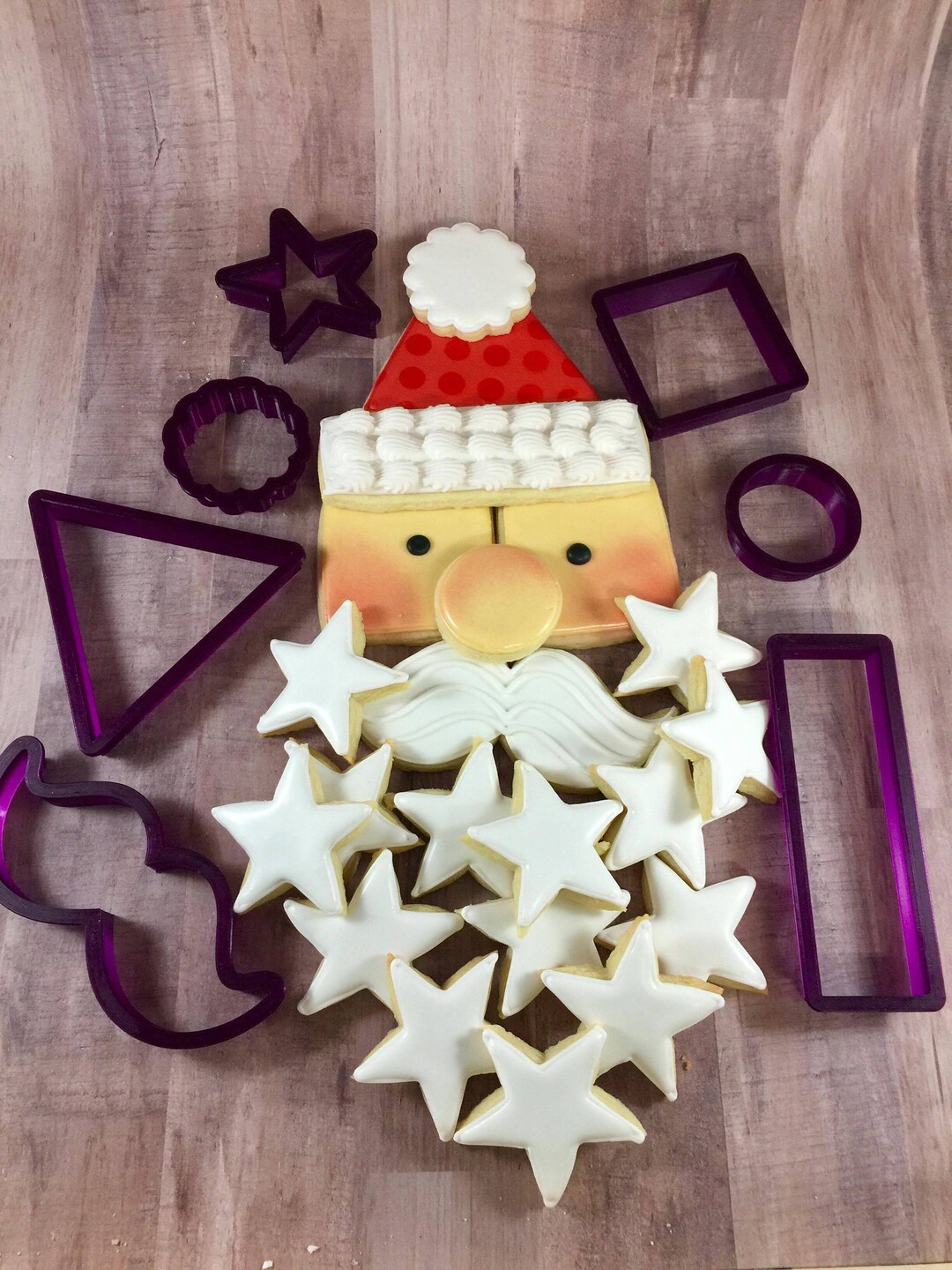 Create A Santa - Set of 7 - Cookie Cutter and Fondant Cutter and Clay ...
