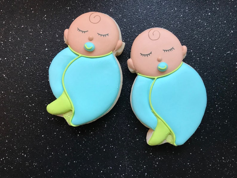 Miss Doughmestic Swaddled Baby 1 Cookie Cutter and Fondant Etsy