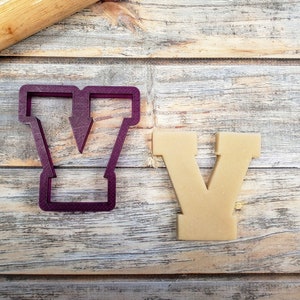 Varsity Letter V Cookie Cutter and Fondant Cutter and Clay Cutter