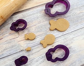 Fish Cracker Cookie Cutter and Fondant Cutter and Clay Cutter