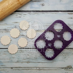 Multi-Mini Scalloped Circle Cookie Cutter and Fondant Cutter and Clay Cutter