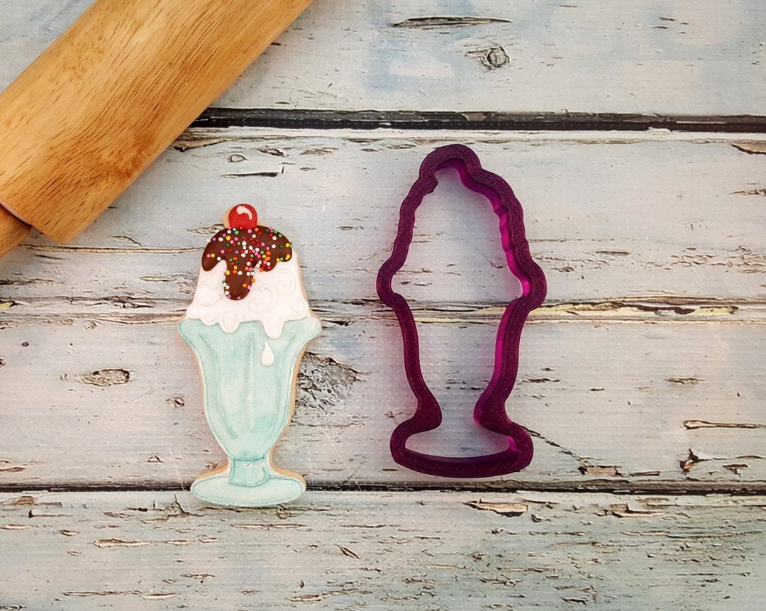 Ice Cream Sundae Cookie Cutter or Fondant Cutter and Clay Cutter Etsy