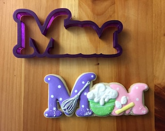 Mom Cookie Cutter and Fondant Cutter and Clay Cutter