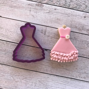 Wedding Dress #2 Bridesmaid Quinceanera Prom Formal Cookie Cutter or Fondant Cutter and Clay Cutter