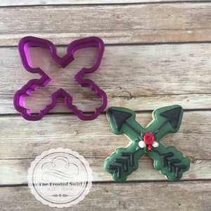 Double Crossed Arrows or Arrow Cookie Cutter and Fondant Cutter and Clay Cutter
