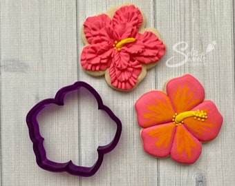 Hibiscus #2 or Tropical Flower Cookie Cutter and Fondant Cutter and Clay Cutter