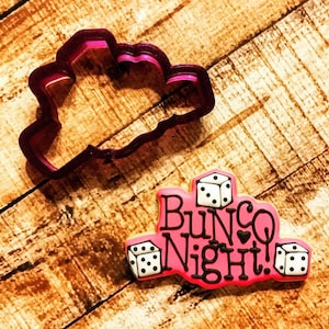 Bunco Plaque or Bunko Plaque or Dice Plaque Cookie Cutter or Fondant Cutter and Clay Cutter
