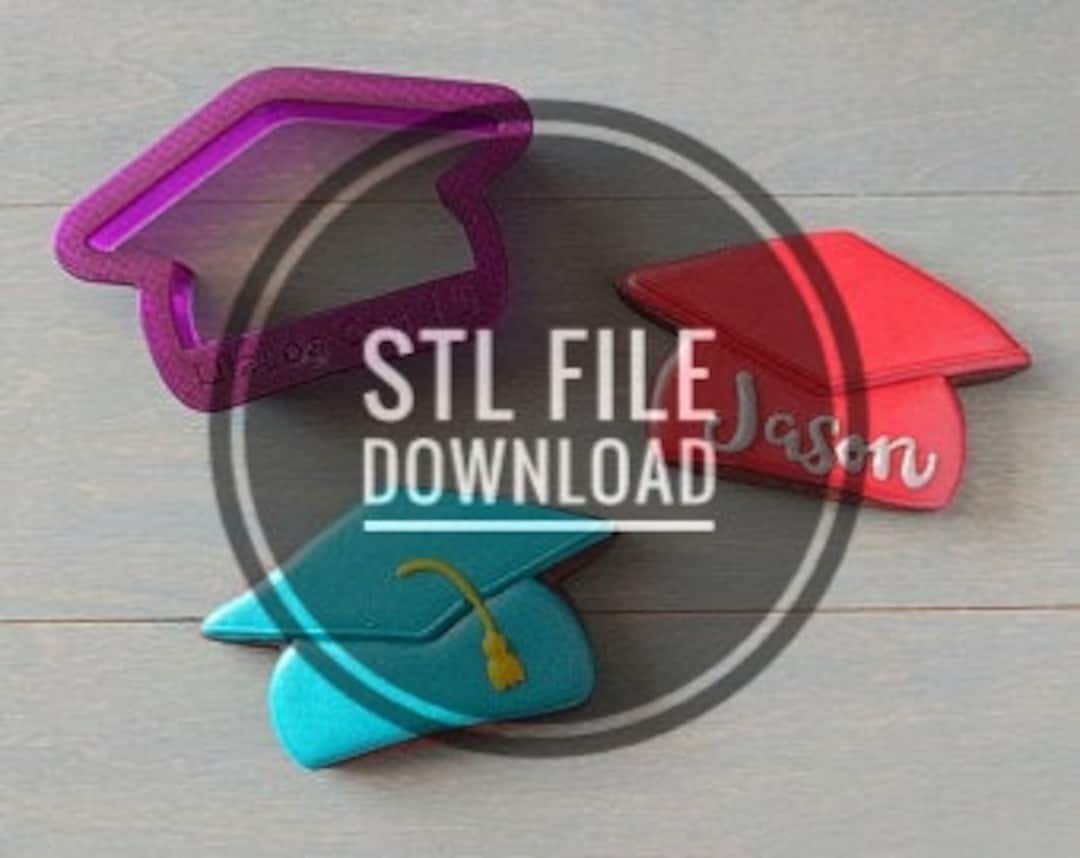 Digital STL File Download for Lilaloa Graduation Cap Cookie Cutter or ...