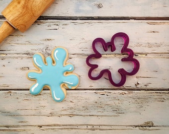 Water Splash or Paint Splatter or Splat or Slime Cookie Cutter and Fondant Cutter and Clay Cutter