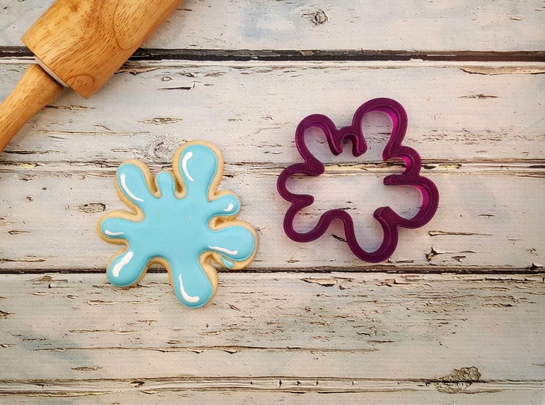 Water Splash or Paint Splatter or Splat or Slime Cookie Cutter and Fondant Cutter and Clay Cutter image 1