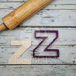 Upper Case Letter Z Cookie Cutter and Fondant Cutter and Clay Cutter