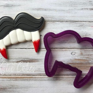 Sweet Sugarbelle Fangs with Mustache Cookie Cutter and Fondant Cutter and Clay Cutter