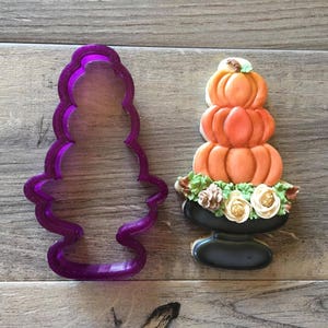 Pumpkin Topiary Cookie Cutter and Fondant Cutter and Clay Cutter image 1