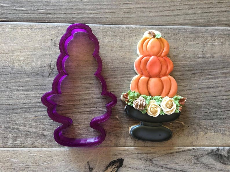 Pumpkin Topiary Cookie Cutter and Fondant Cutter and Clay Cutter image 1