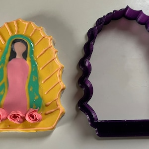 Silhouette of Guadalupe or Virgin Mary Cookie Cutter and Fondant Cutter and Clay Cutter