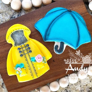 Andy Kay's Raincoat & Umbrella Cookie Cutters and Fondant Cutters and Clay Cutters