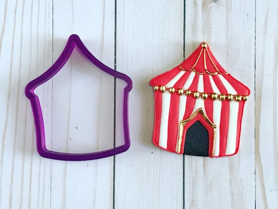 US SELLER!! Circus Tent cookie and fondant cutter