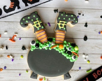 Witch In A Cauldron Cookie Cutter or Fondant Cutter and Clay Cutter