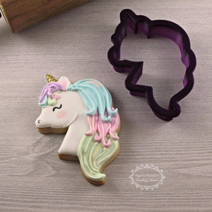 Unicorn Head #1 Cookie Cutter and Fondant Cutter and Clay Cutter