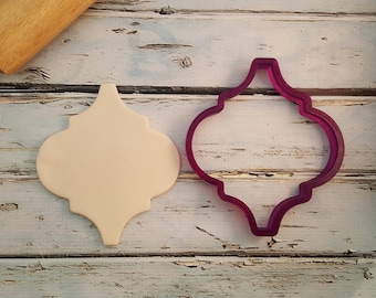 Arabesque Moroccan Tile Plaque Cookie Cutter or Fondant Cutter and Clay Cutter