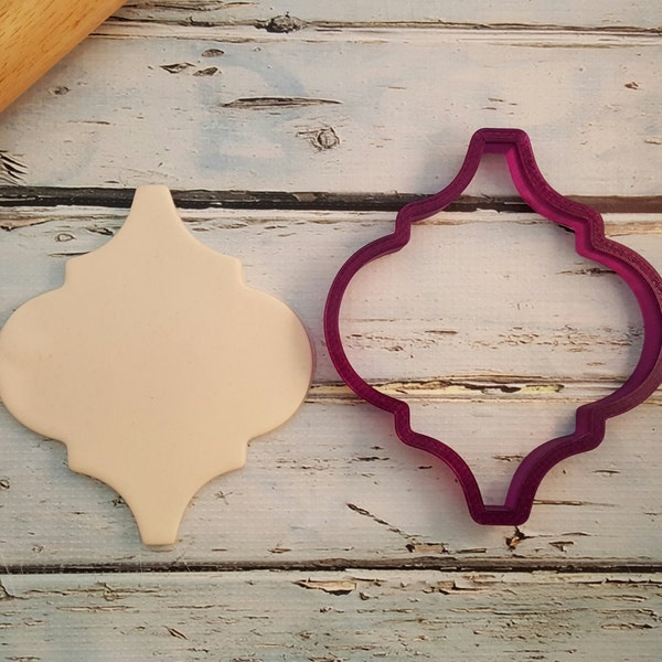 Arabesque Moroccan Tile Plaque Cookie Cutter or Fondant Cutter and Clay Cutter