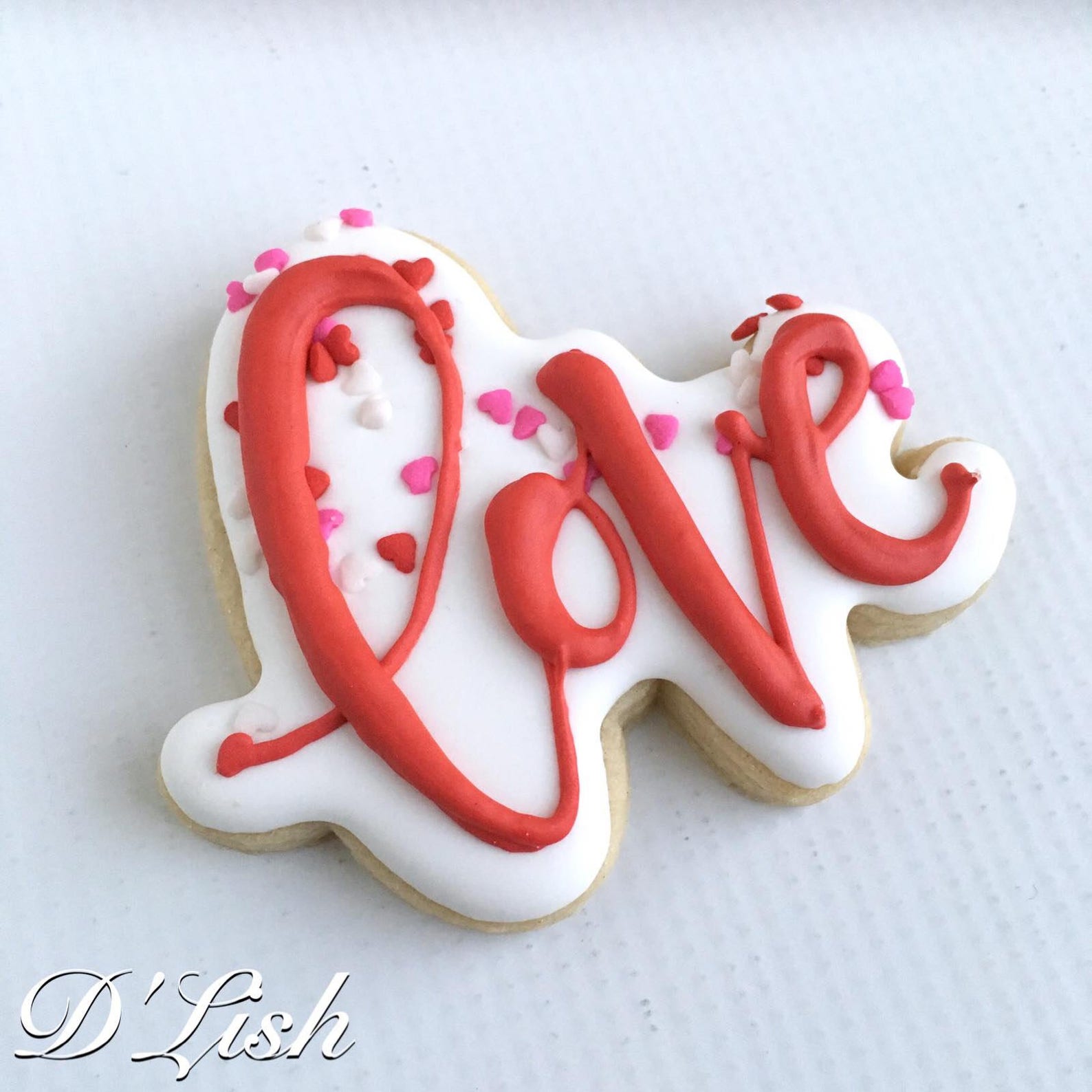 Love in Lower Case Hand Lettered Cookie Cutter and Fondant Etsy Australia