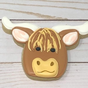 Highland Cow Head Cookie Cutter and Fondant Cutter and Clay Cutter
