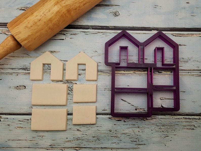 Mini Gingerbread House Mug Hanger Cookie Cutter and Fondant Cutter and Clay Cutter image 2