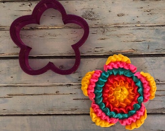 Fiesta Flower Cookie Cutter and Fondant Cutter and Clay Cutter