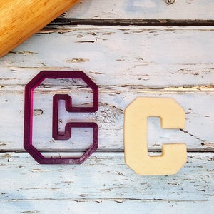 Varsity Letter C Cookie Cutter and Fondant Cutter and Clay Cutter