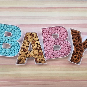 Letras y números para exhibiciones de galletas dulces (no bandejas)