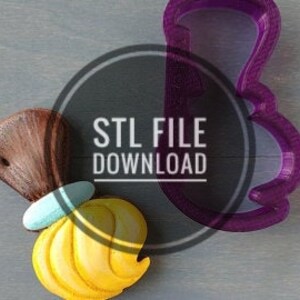 Digital STL Datei Download für Lilaloa Hexenbesen Cookie Cutter oder Fondant Cutter und Clay Cutter