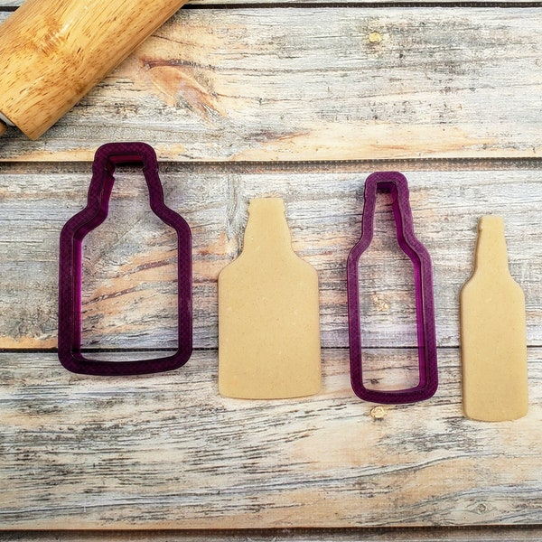 Beer Bottle or Soda Bottle or Pop Bottle Cookie Cutter and Fondant Cutter and Clay Cutter