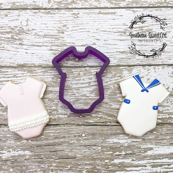 Baby Onesie or Baby Bunting Cookie Cutter and Fondant Cutter and Clay Cutter