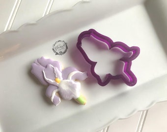 Iris Cookie Cutter and Fondant Cutter and Clay Cutter