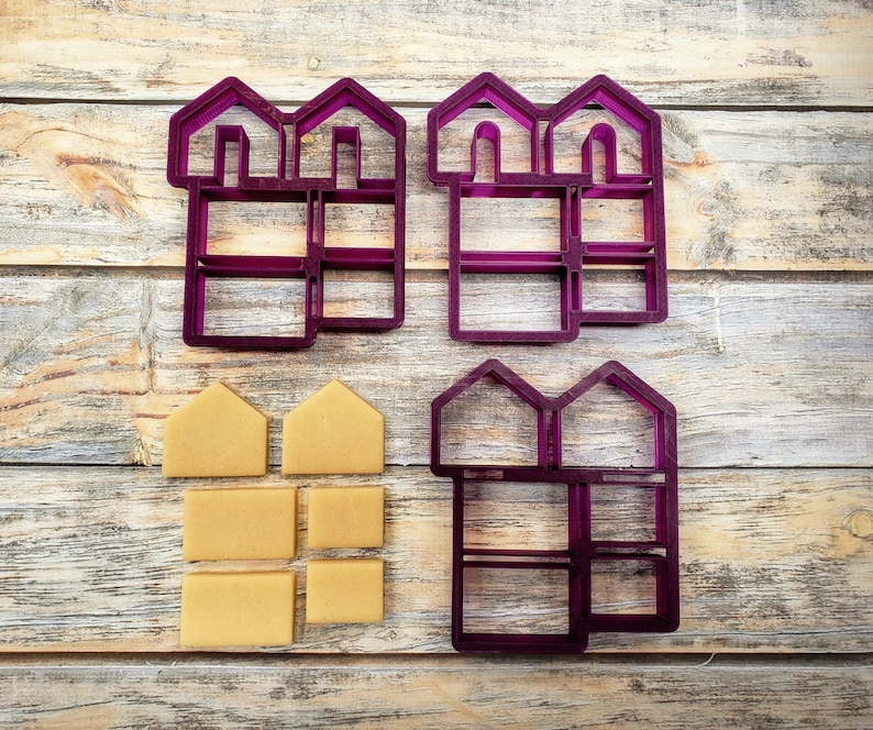 Mini Gingerbread House Mug Hanger Cookie Cutter and Fondant Etsy