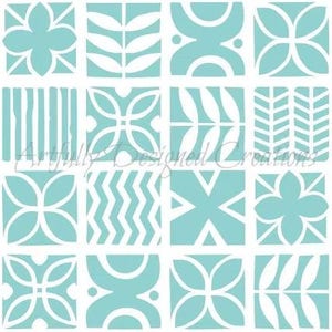 Tapa Cloth Background Stencil by Artfully Designed Creations