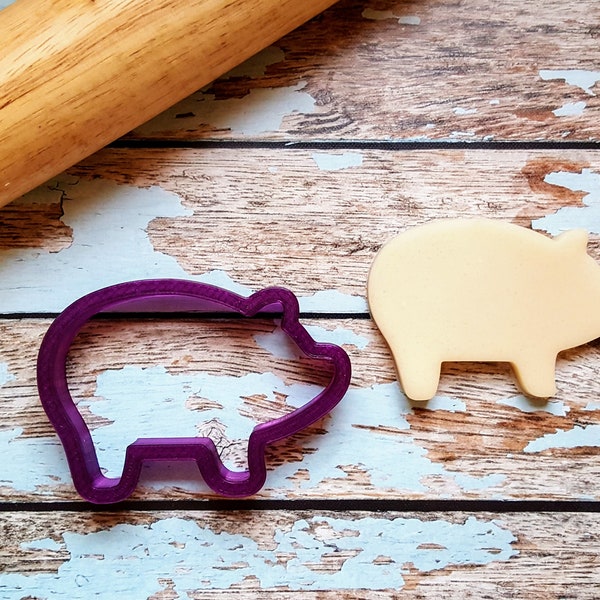 Pig #3 or Piggy Bank Cookie Cutter and Fondant Cutter and Clay Cutter