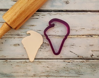 Andy's Ice Cream Cone Cookie Cutter or Fondant Cutter and Clay Cutter