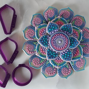 Lynne's Mandala Platter Cookie Cutter Set and Fondant Cutter and Clay Cutter