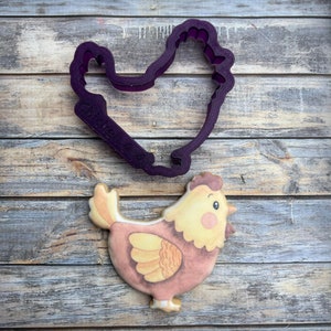 Chicken #4 Cookie Cutter or Fondant Cutter and Clay Cutter