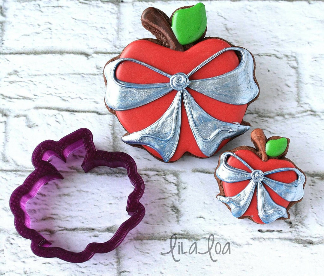 Lilaloa Apple With a Bow Cookie Cutter or Fondant Cutter and Clay ...
