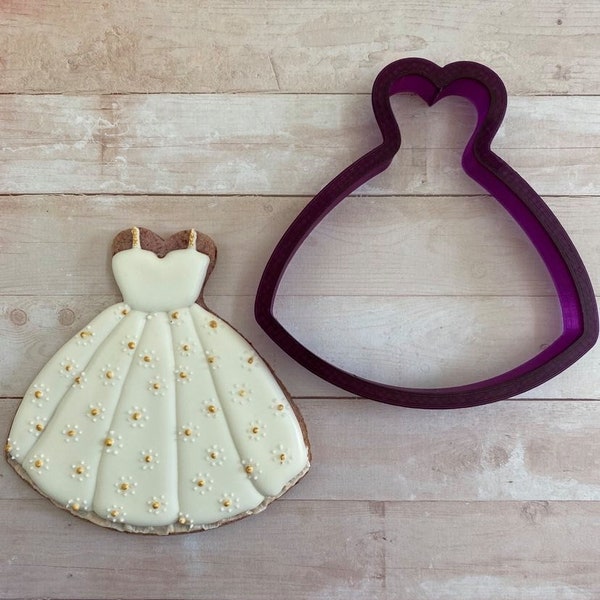 My Little Bakery Ball Gown or Wedding Dress Cookie Cutter or Fondant Cutter and Clay Cutter