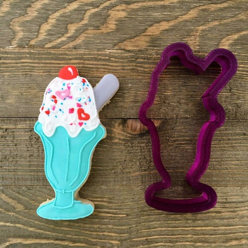 Ice Cream Sundae Cookie Cutter or Fondant Cutter and Clay Etsy