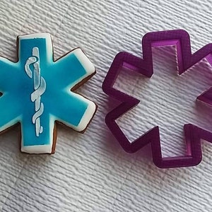 EMS Star of Life Emblem Cookie Cutter or Fondant Cutter and Clay Cutter