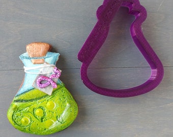 Lilaloa Potion Bottle Cookie Cutter and Fondant Cutter and Clay Cutter