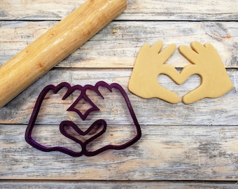 Heart Hands Cookie Cutter and Fondant Cutter and Clay Cutter