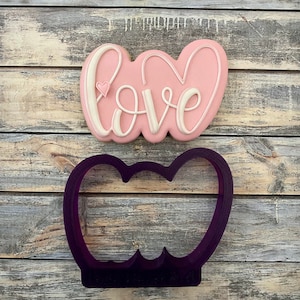 Love Heart #2 Cookie Cutter and Fondant Cutter and Clay Cutter