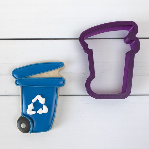 Recycling Cart or Recycling Can Cookie Cutter and Fondant Cutter and Clay Cutter